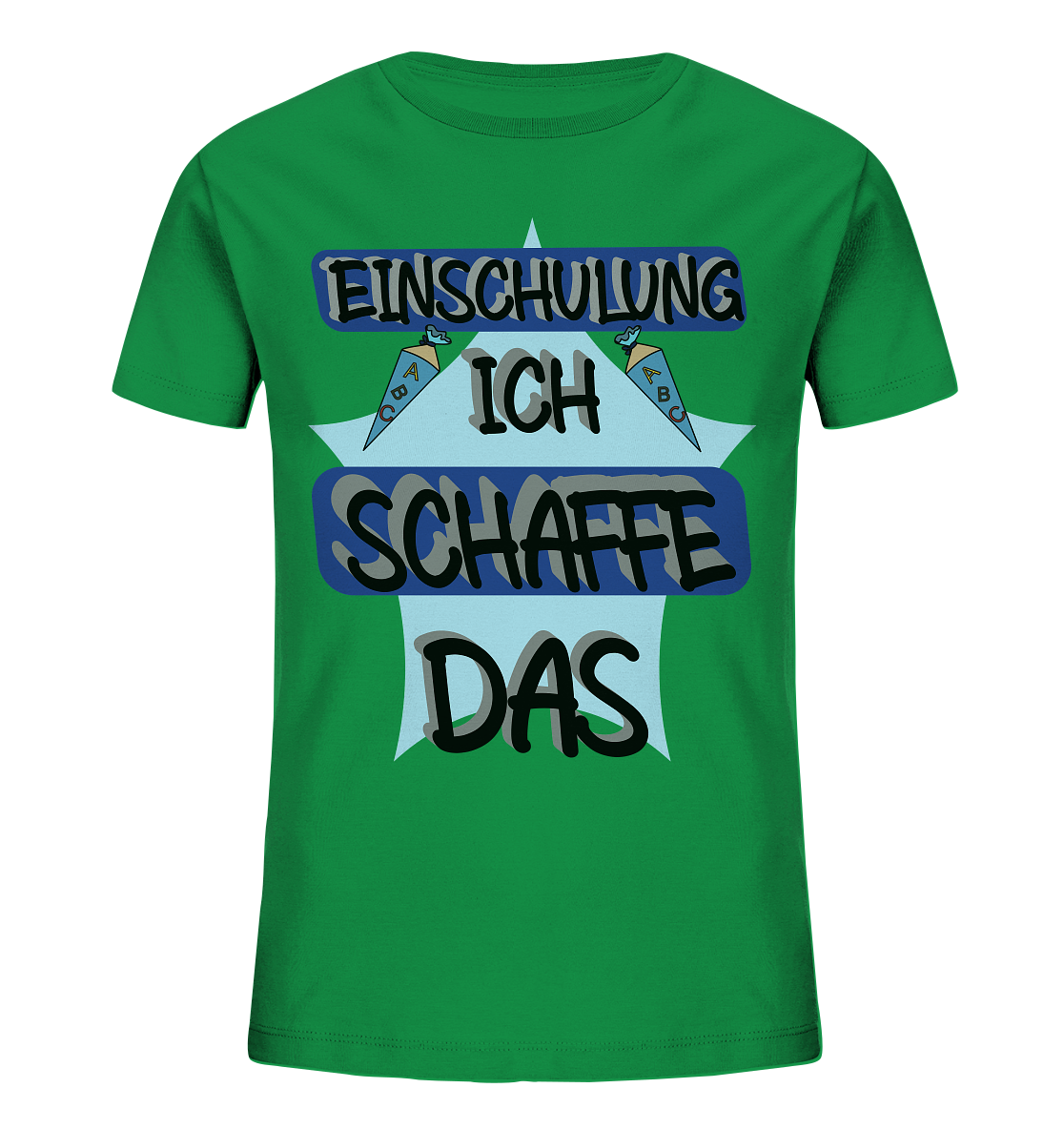 Einschulung, Ich schaff das Motivation - Kids Organic Shirt