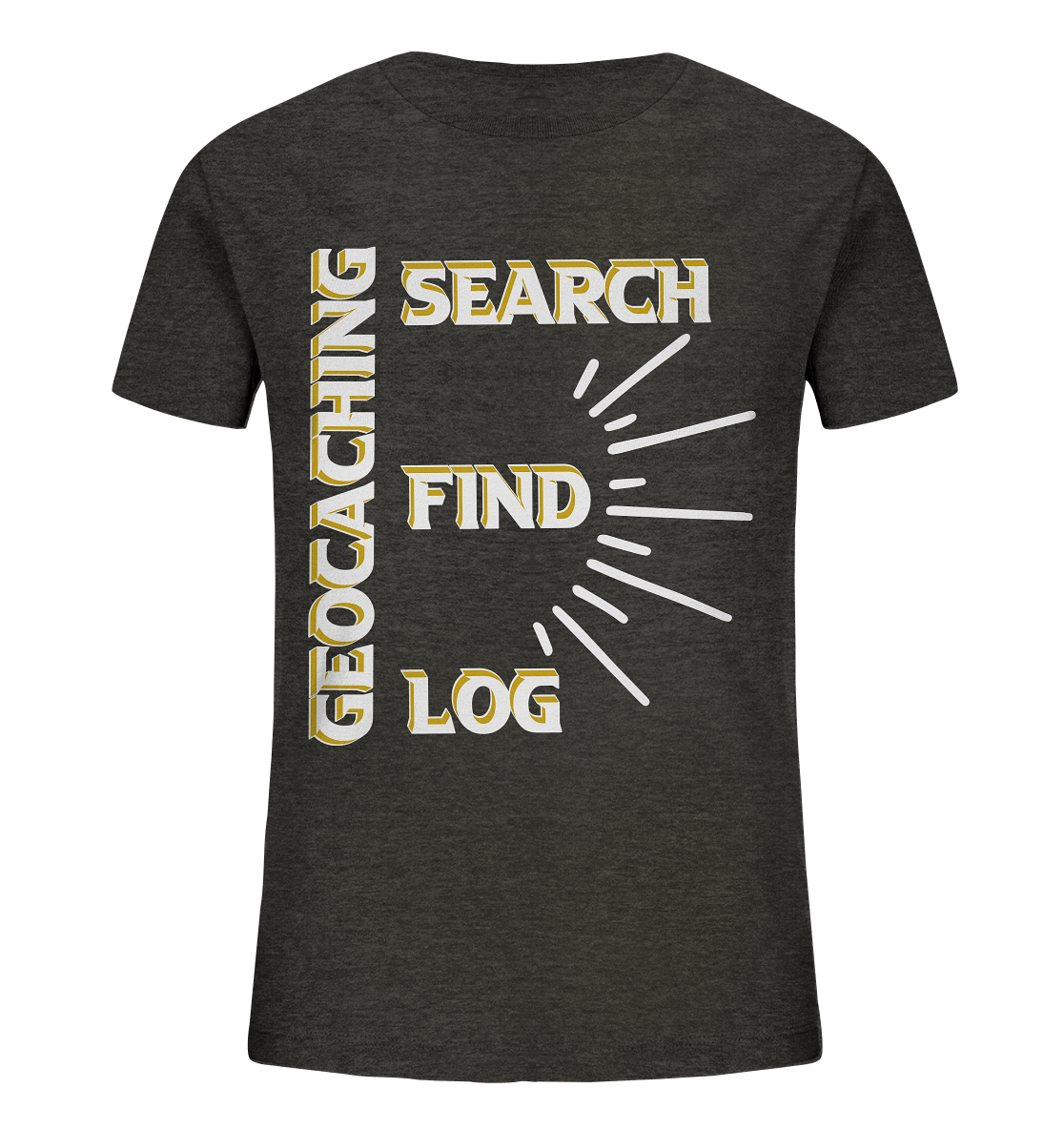 Geocaching-SEARCH-FIND-LOG, Cache Helles Disign - Kids Organic Shirt