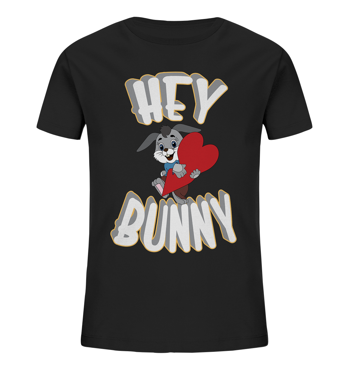 Hey Bunny, Valentine, Valentinstag am 14. Februar, Geschenkideen - Kids Organic Shirt