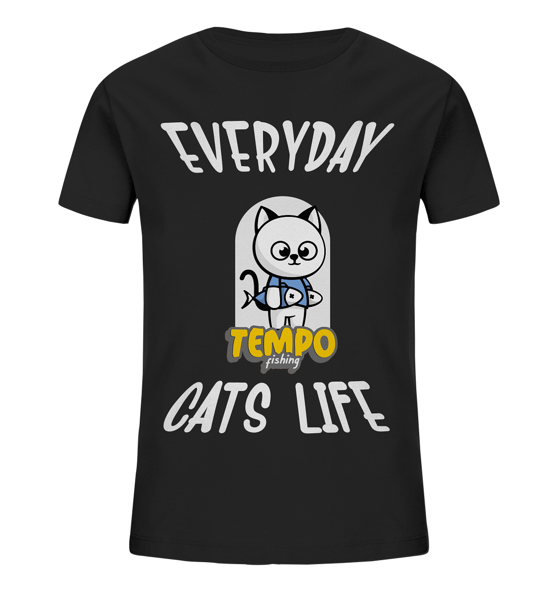 Katzenleben- Everyday Cats Life, Katzenliebhaber, Tierfreund - Kids Organic Shirt