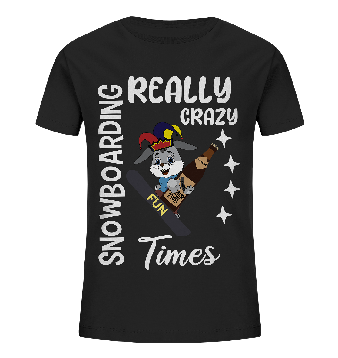 Snowboarding, Crazy Times, Snowboarder, Party - Kids Organic Shirt