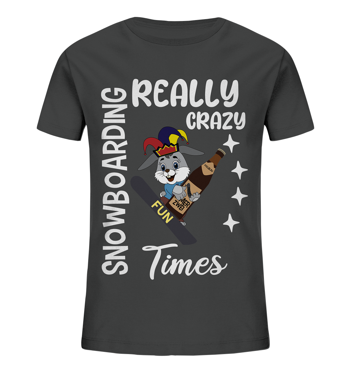 Snowboarding, Crazy Times, Snowboarder, Party - Kids Organic Shirt