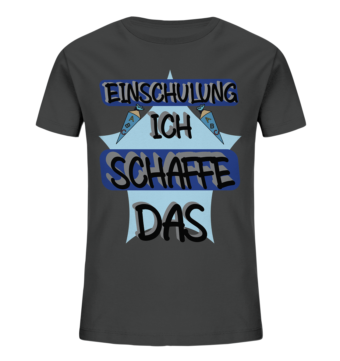 Einschulung, Ich schaff das Motivation - Kids Organic Shirt