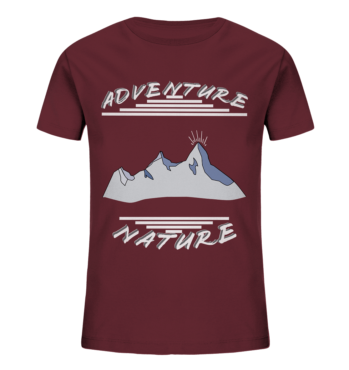 Adventure Nature, Abenteuer Natur, Camping, Geocaching - Kids Organic Shirt