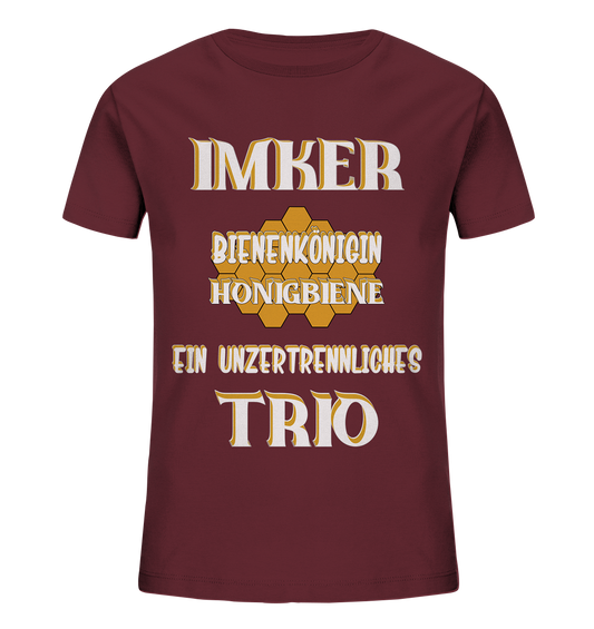 Imker- Bienenkönigin und Honigbiene, einTeam, Pfleger und Schützer von Bienen - Kids Organic Shirt