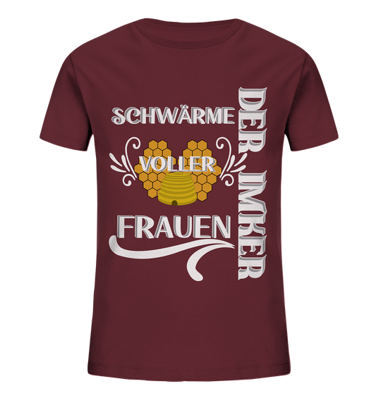 Der Imker, schwärme voller Frauen, Imkerei, Helden, Helles Motiv - Kids Organic Shirt