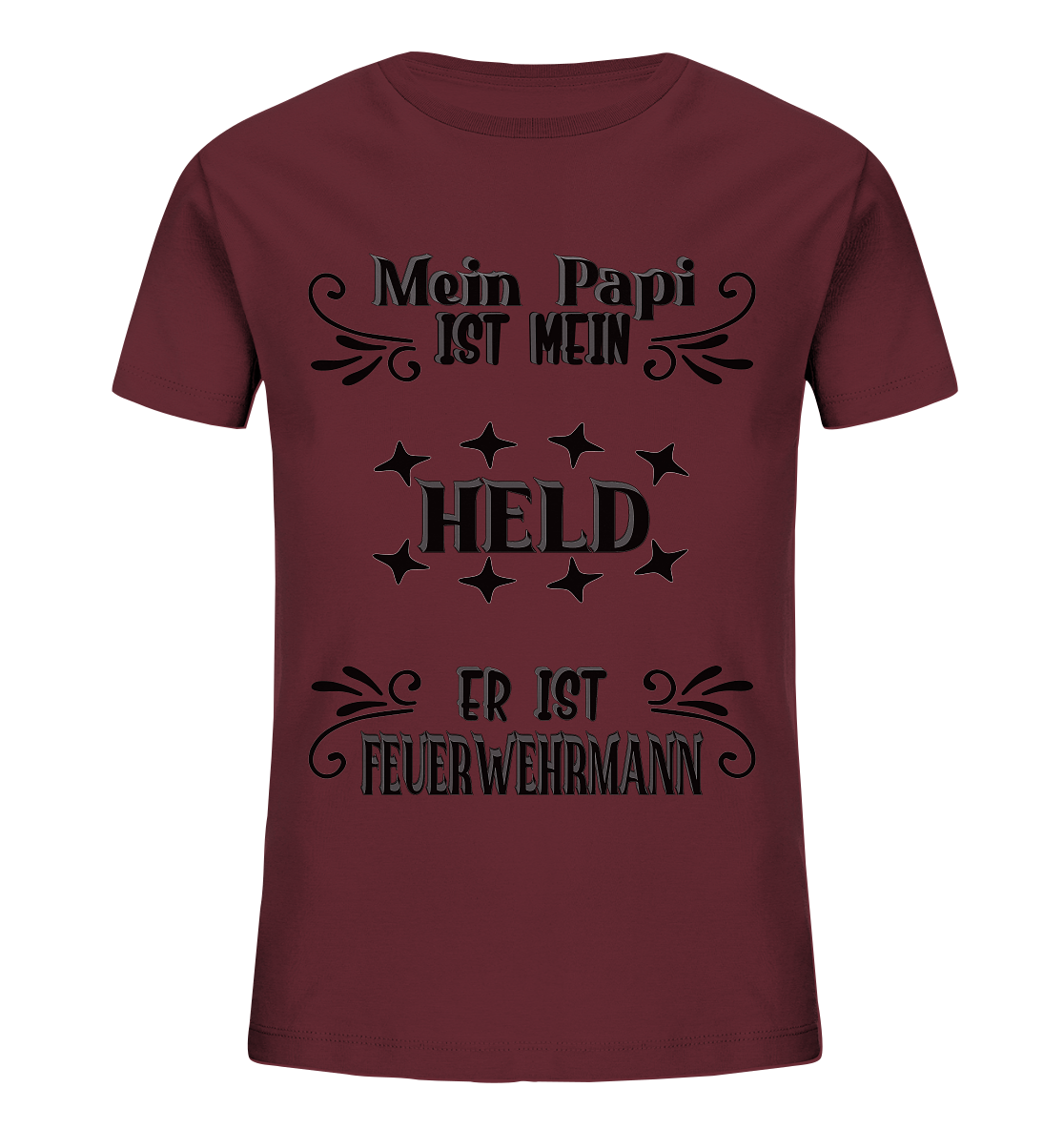 DAS PAPA PROJEKT-MEIN HELD-FEUERWEHRMANN- Kids Organic Shirt