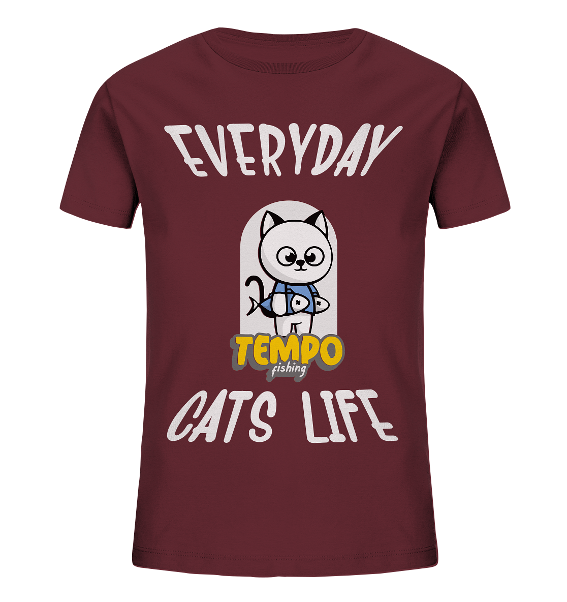 Katzenleben- Everyday Cats Life, Katzenliebhaber, Tierfreund - Kids Organic Shirt