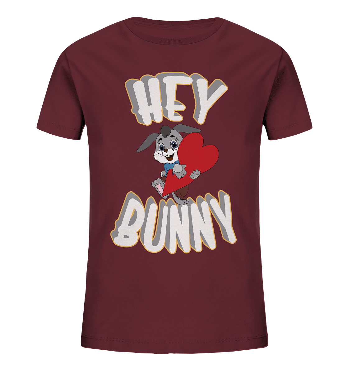 Hey Bunny, Valentine, Valentinstag am 14. Februar, Geschenkideen - Kids Organic Shirt