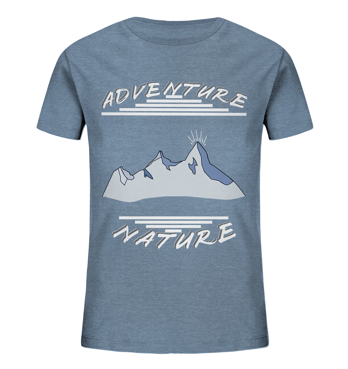 Adventure Nature, Abenteuer Natur, Camping, Geocaching - Kids Organic Shirt