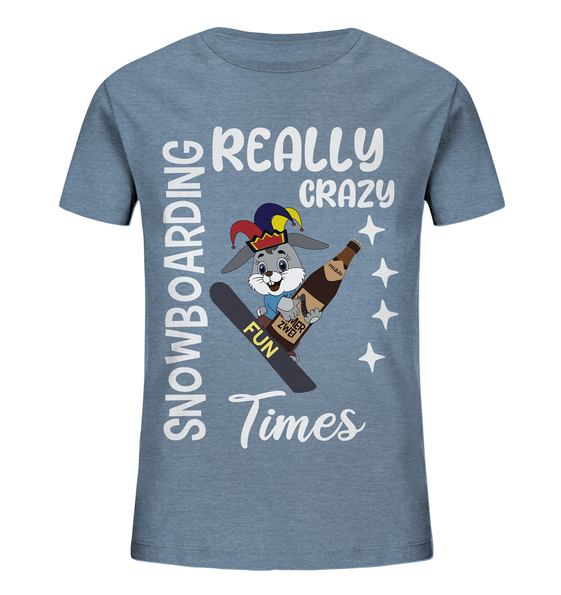 Snowboarding, Crazy Times, Snowboarder, Party - Kids Organic Shirt