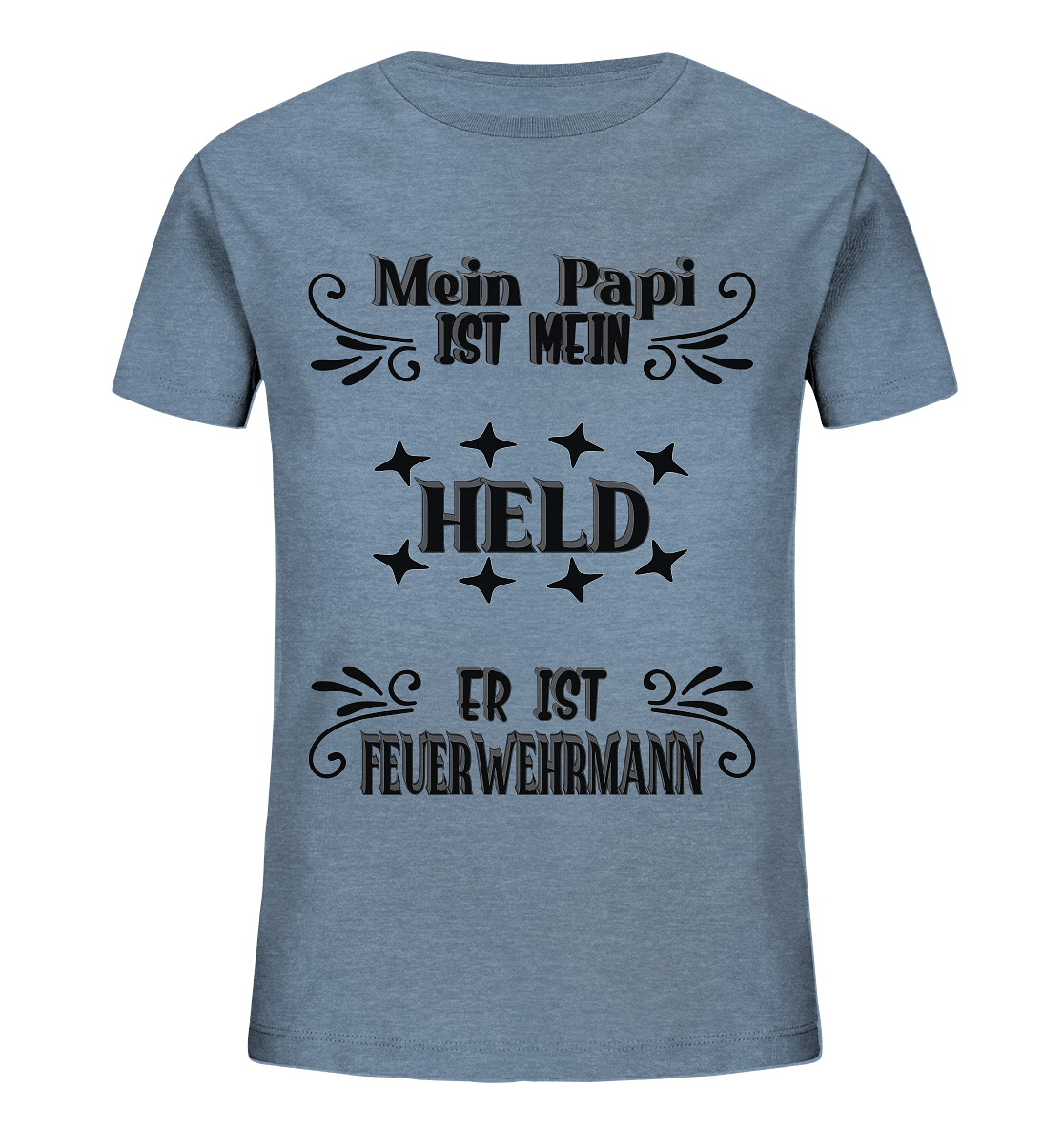 DAS PAPA PROJEKT-MEIN HELD-FEUERWEHRMANN- Kids Organic Shirt