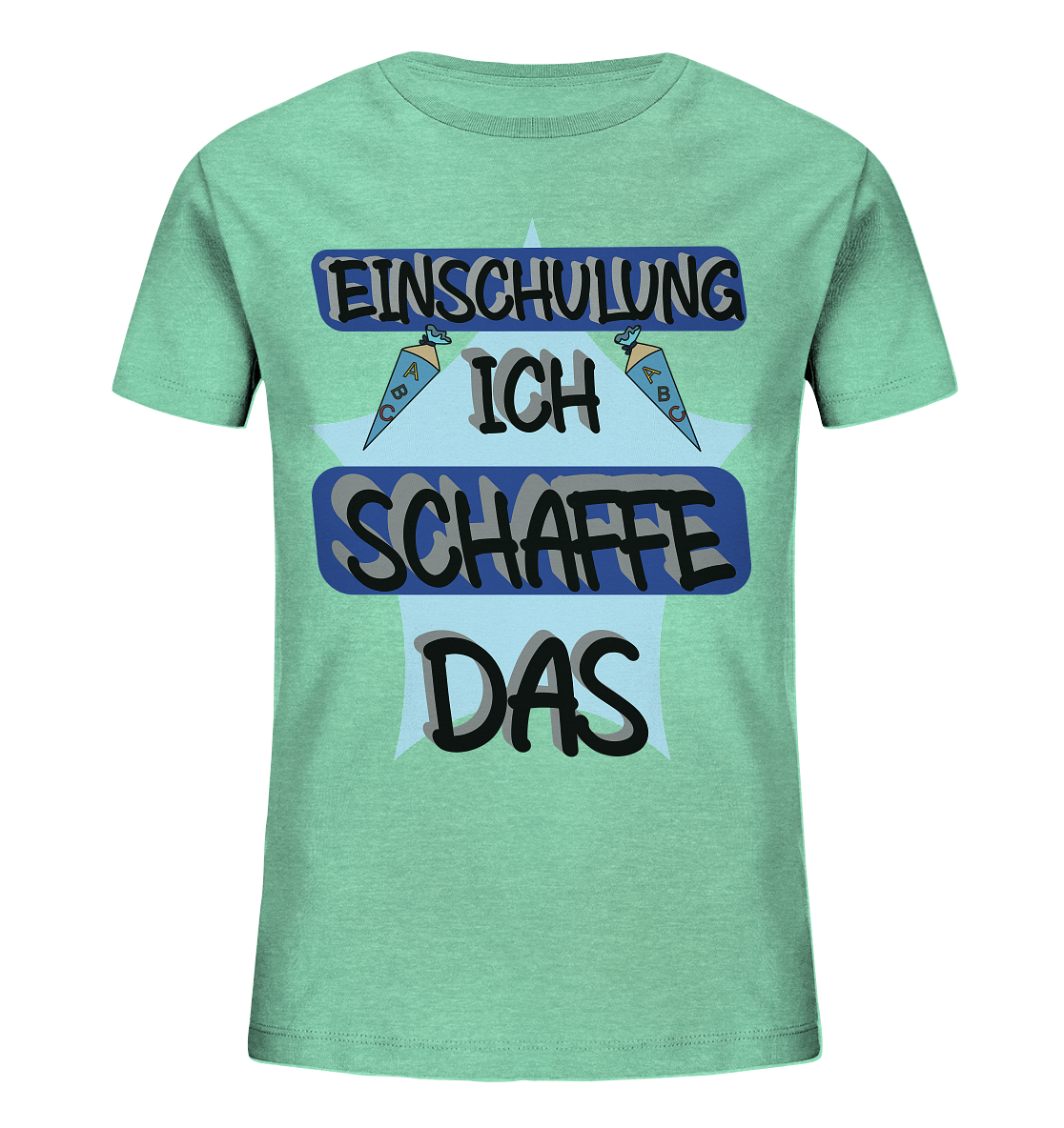 Einschulung, Ich schaff das Motivation - Kids Organic Shirt