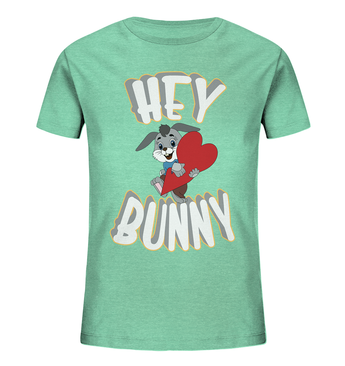 Hey Bunny, Valentine, Valentinstag am 14. Februar, Geschenkideen - Kids Organic Shirt