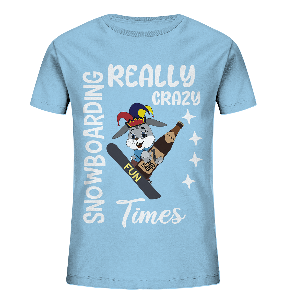 Snowboarding, Crazy Times, Snowboarder, Party - Kids Organic Shirt