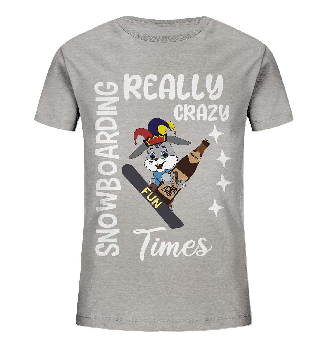 Snowboarding, Crazy Times, Snowboarder, Party - Kids Organic Shirt