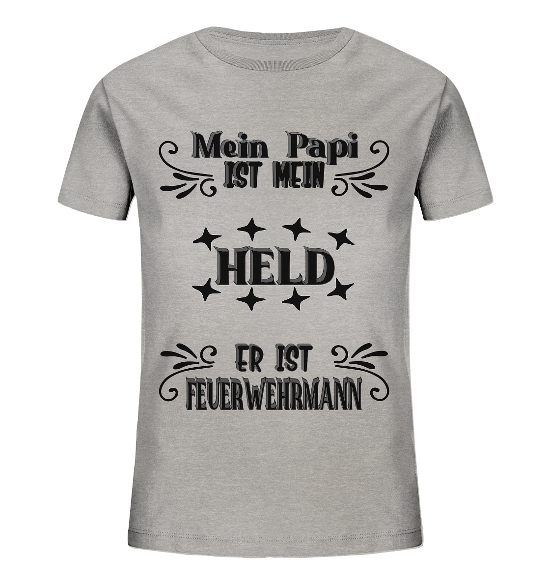 DAS PAPA PROJEKT-MEIN HELD-FEUERWEHRMANN- Kids Organic Shirt