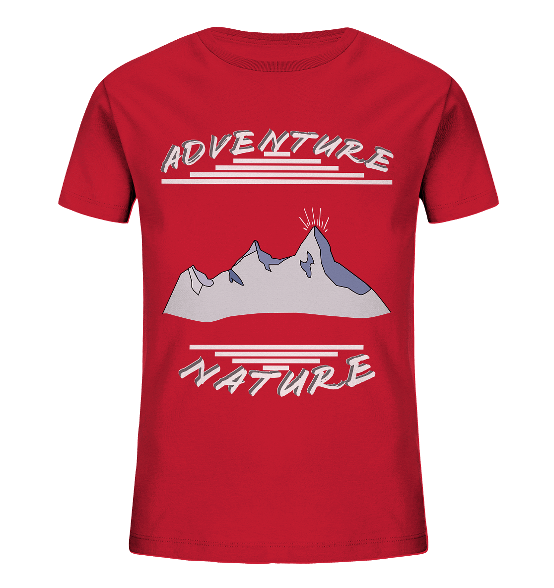 Adventure Nature, Abenteuer Natur, Camping, Geocaching - Kids Organic Shirt