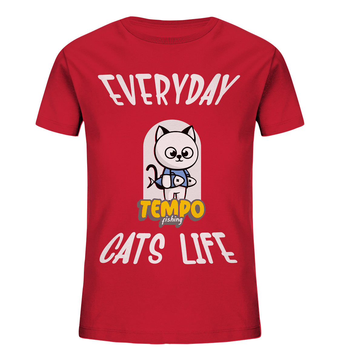 Katzenleben- Everyday Cats Life, Katzenliebhaber, Tierfreund - Kids Organic Shirt