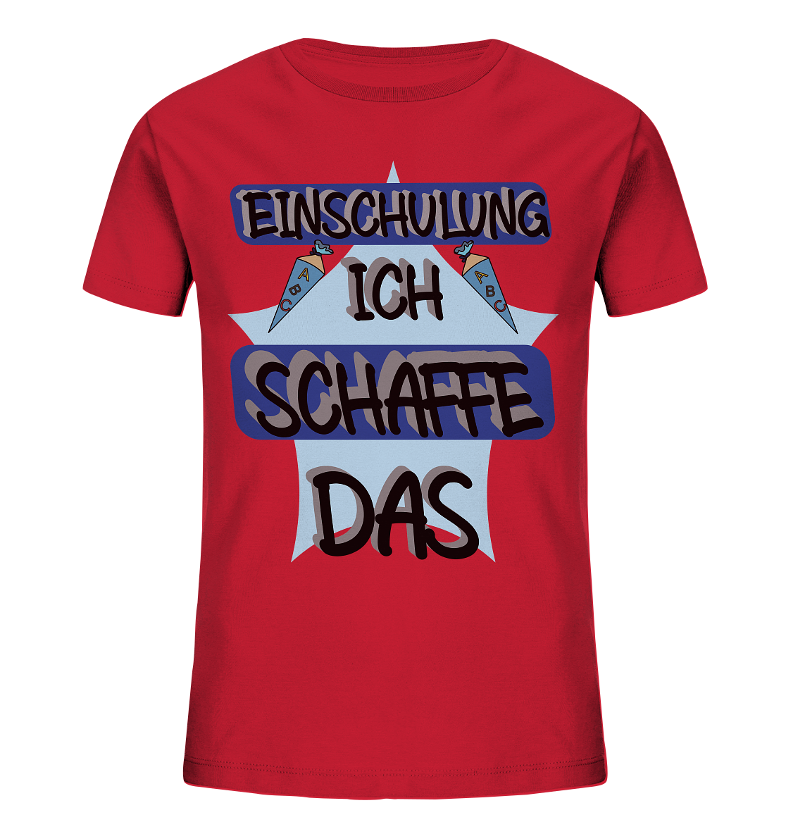 Einschulung, Ich schaff das Motivation - Kids Organic Shirt