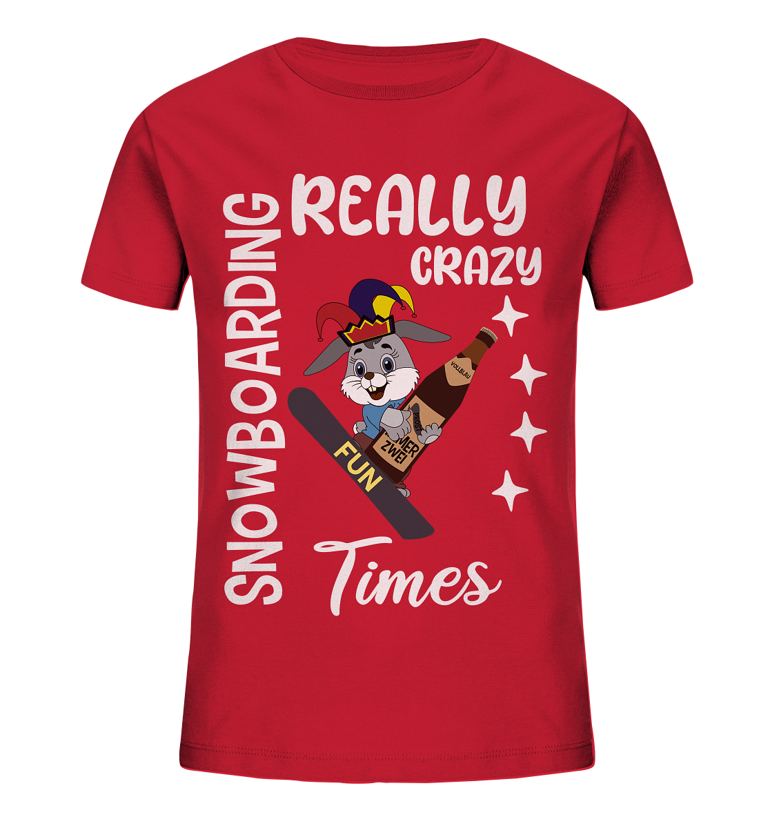 Snowboarding, Crazy Times, Snowboarder, Party - Kids Organic Shirt