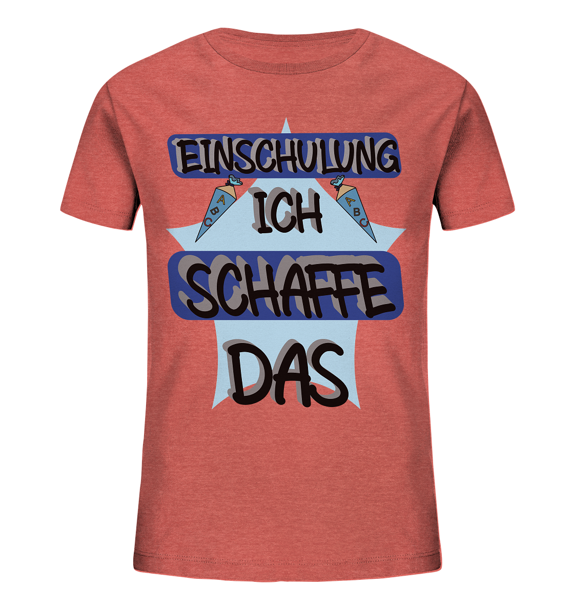 Einschulung, Ich schaff das Motivation - Kids Organic Shirt