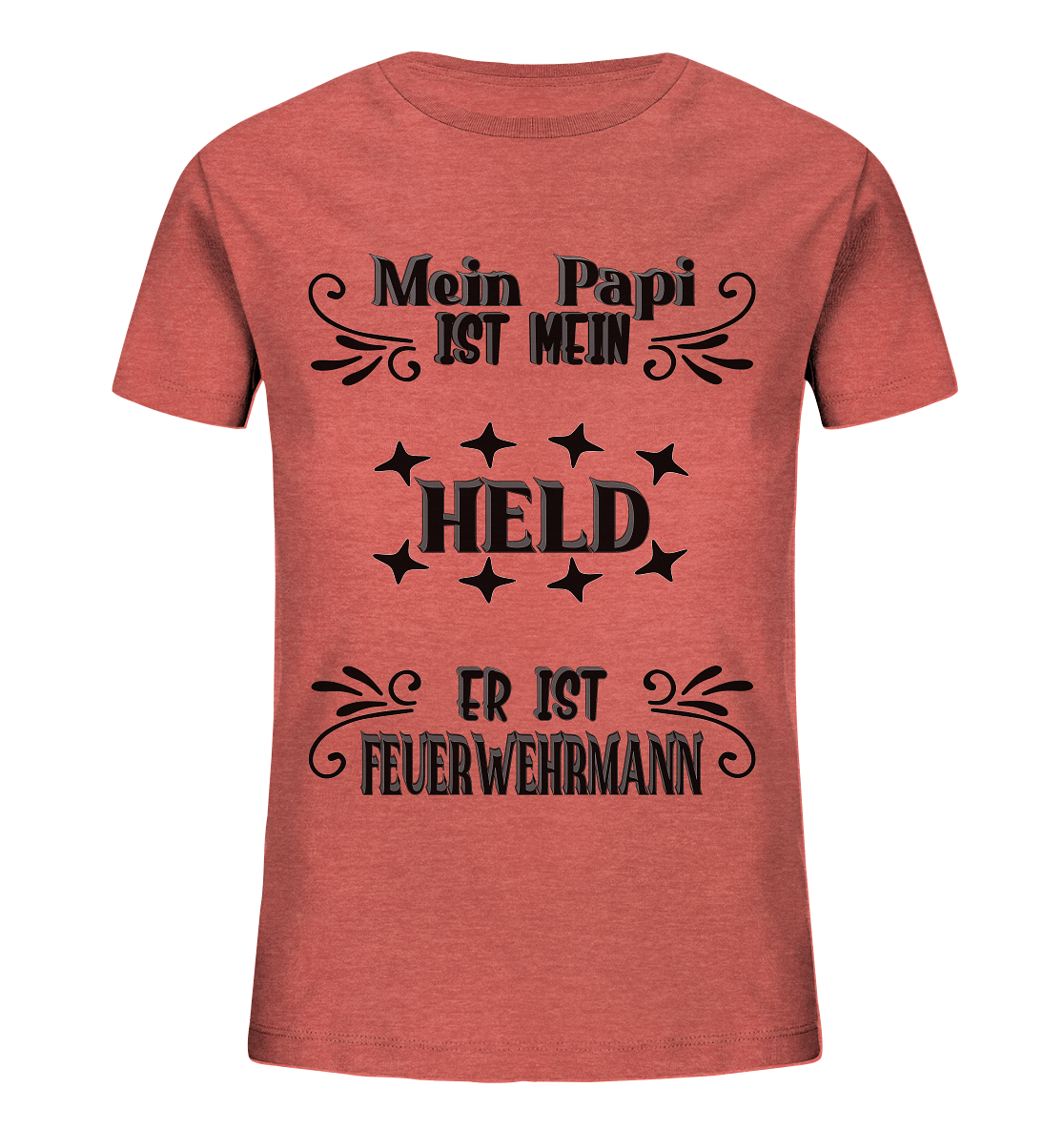 DAS PAPA PROJEKT-MEIN HELD-FEUERWEHRMANN- Kids Organic Shirt