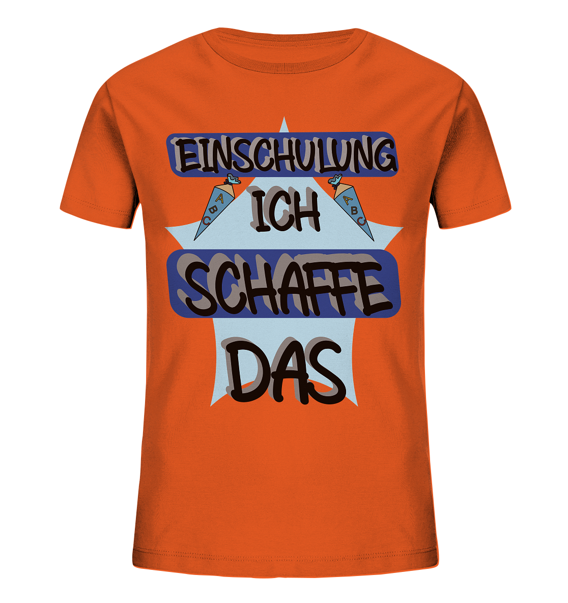 Einschulung, Ich schaff das Motivation - Kids Organic Shirt