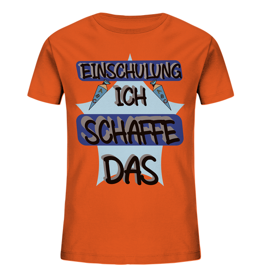 Einschulung, Ich schaff das Motivation - Kids Organic Shirt