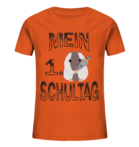 Schulanfang Schwarzes Design, Einschulung, Zuckettüte  - Kids Organic Shirt