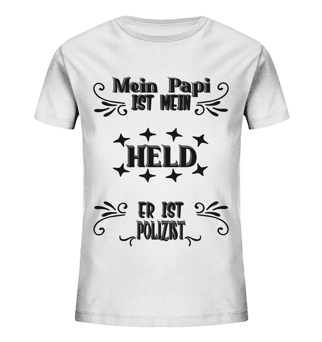 DAS PAPA PROJEKT-MEIN HELD-POLIZIST- Kids Organic Shirt