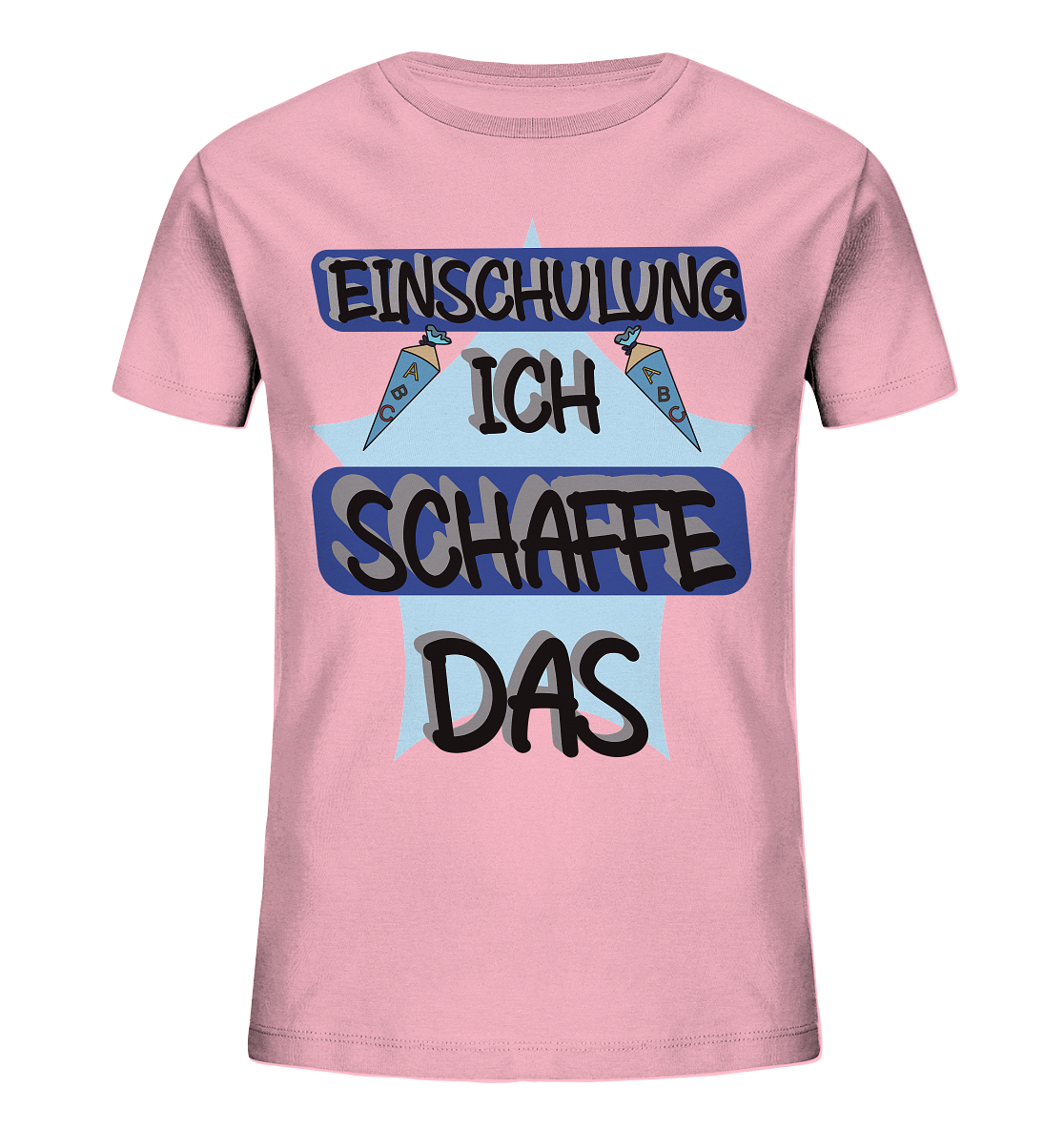 Einschulung, Ich schaff das Motivation - Kids Organic Shirt