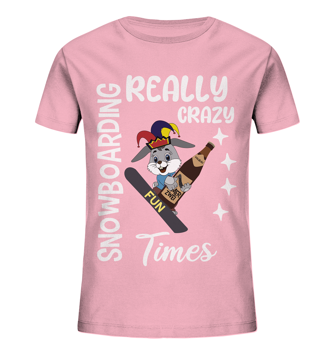 Snowboarding, Crazy Times, Snowboarder, Party - Kids Organic Shirt