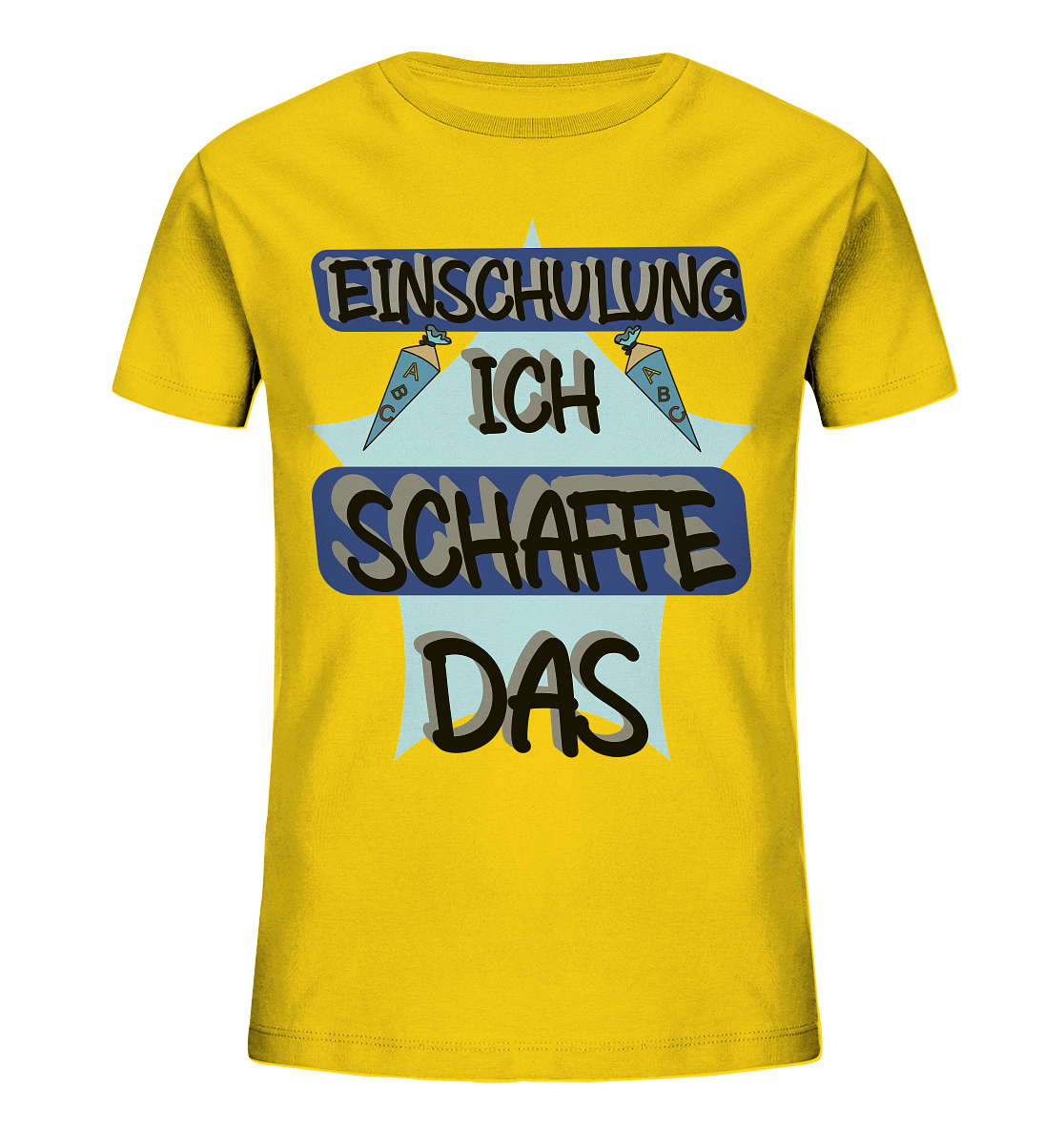 Einschulung, Ich schaff das Motivation - Kids Organic Shirt