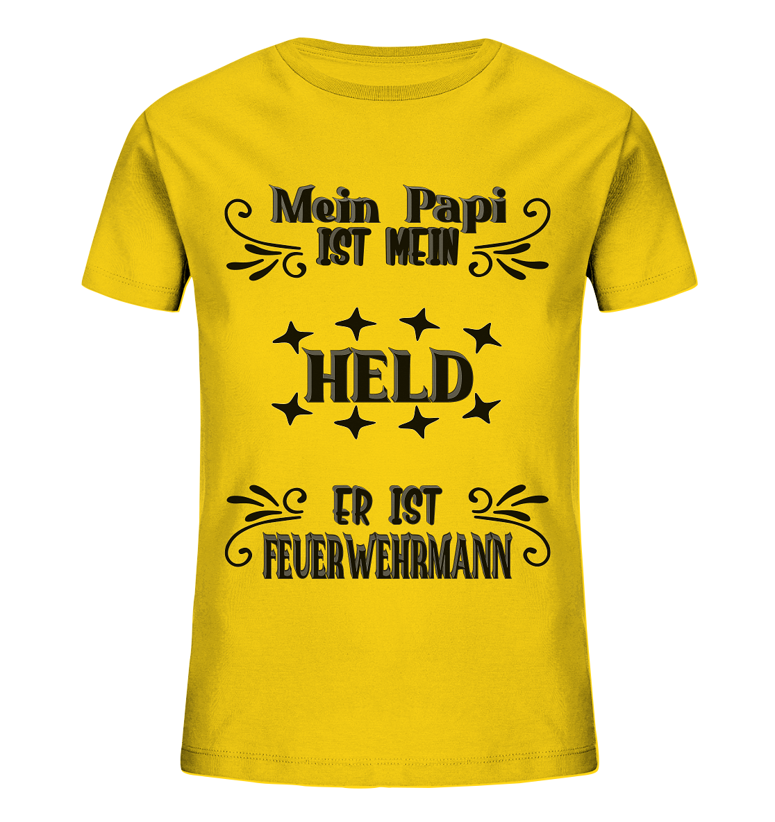 DAS PAPA PROJEKT-MEIN HELD-FEUERWEHRMANN- Kids Organic Shirt