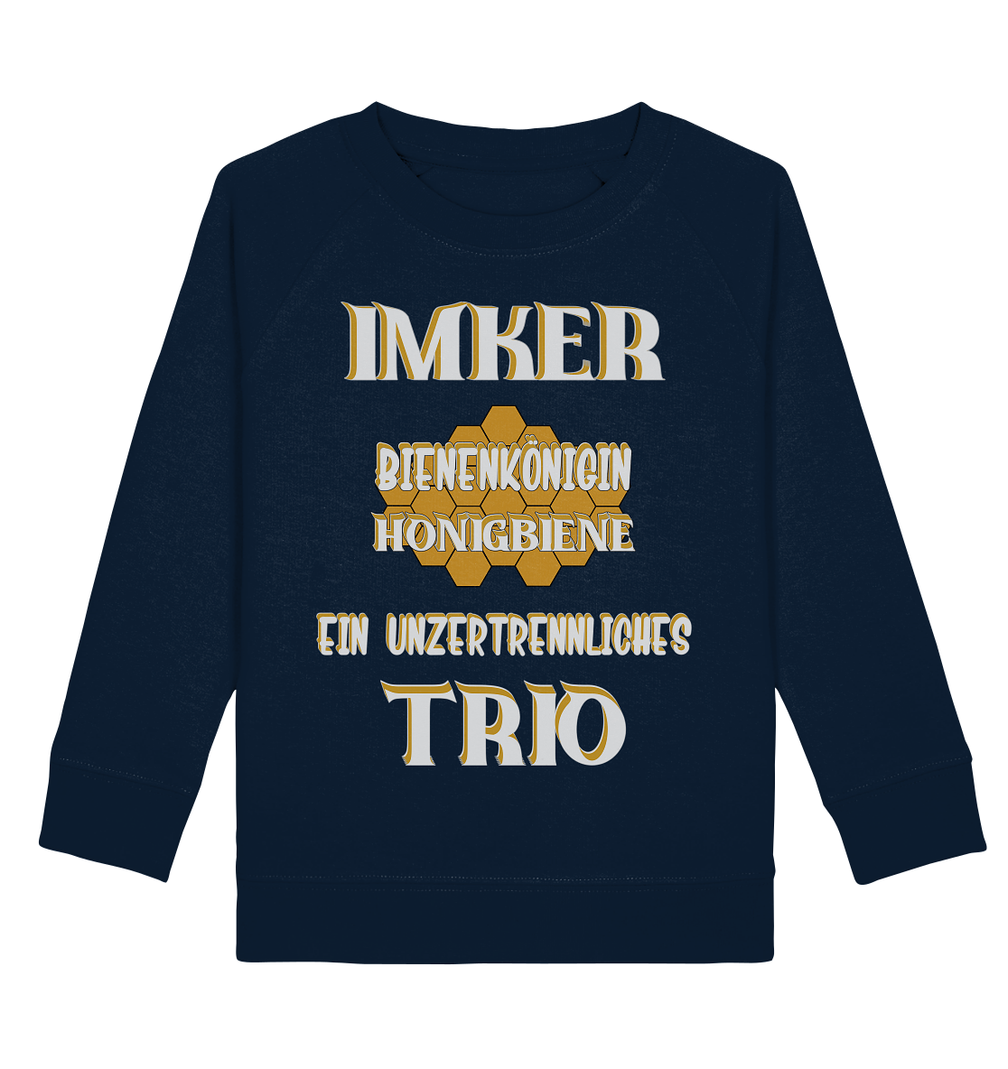 Imker- Bienenkönigin und Honigbiene, einTeam, Pfleger und Schützer von Bienen - Kids Organic Sweatshirt