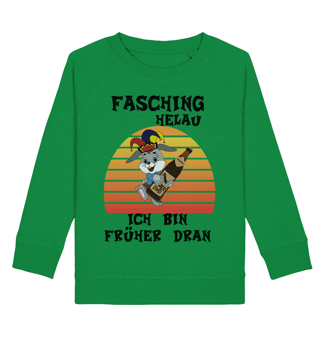 Fasching Helau, Osterhase feiert Karneval, Helau - Kids Organic Sweatshirt