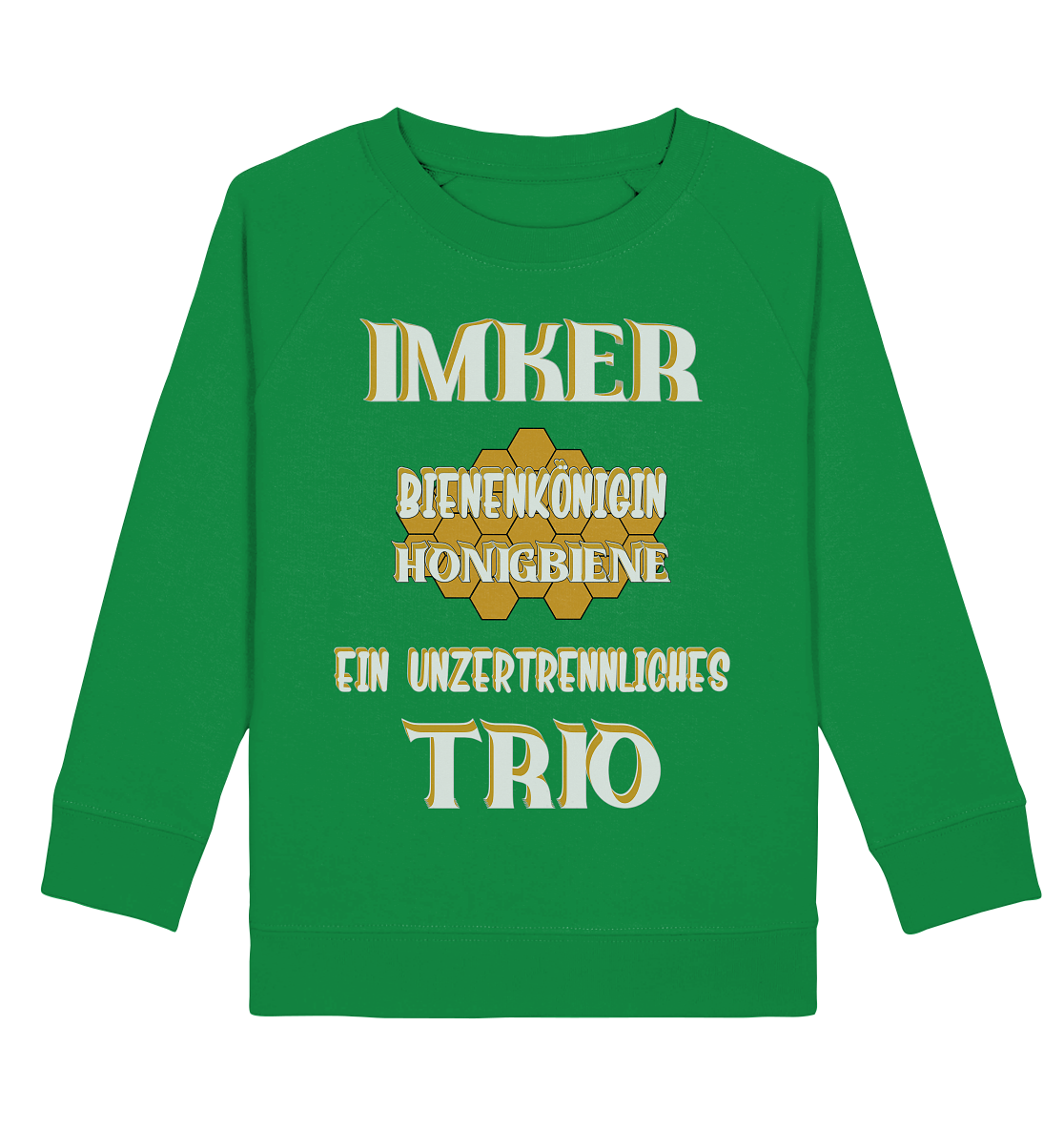 Imker- Bienenkönigin und Honigbiene, einTeam, Pfleger und Schützer von Bienen - Kids Organic Sweatshirt