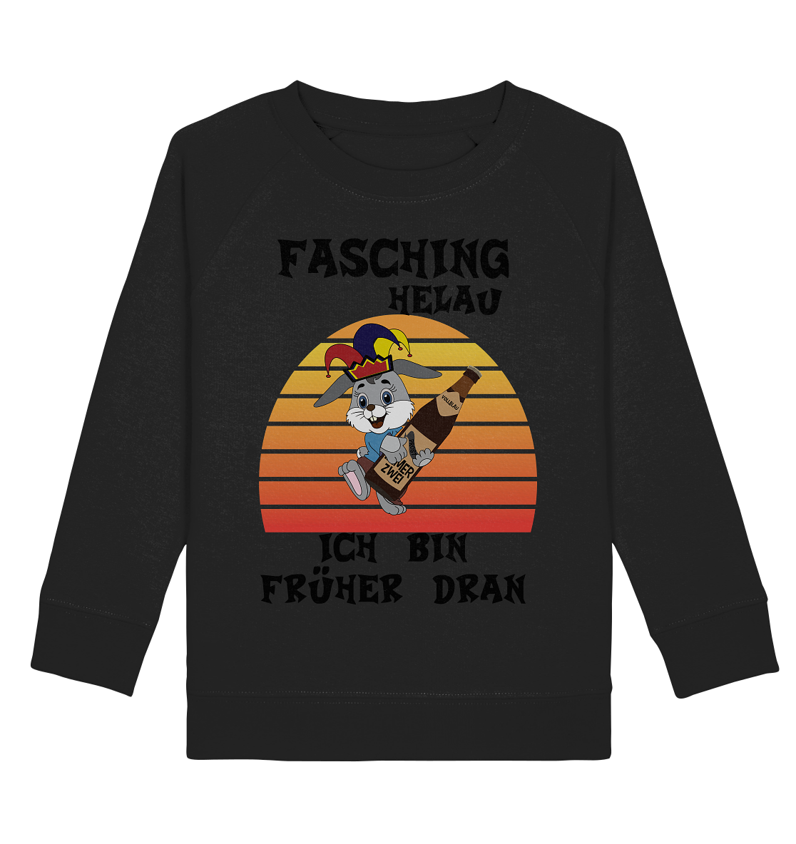 Fasching Helau, Osterhase feiert Karneval, Helau - Kids Organic Sweatshirt