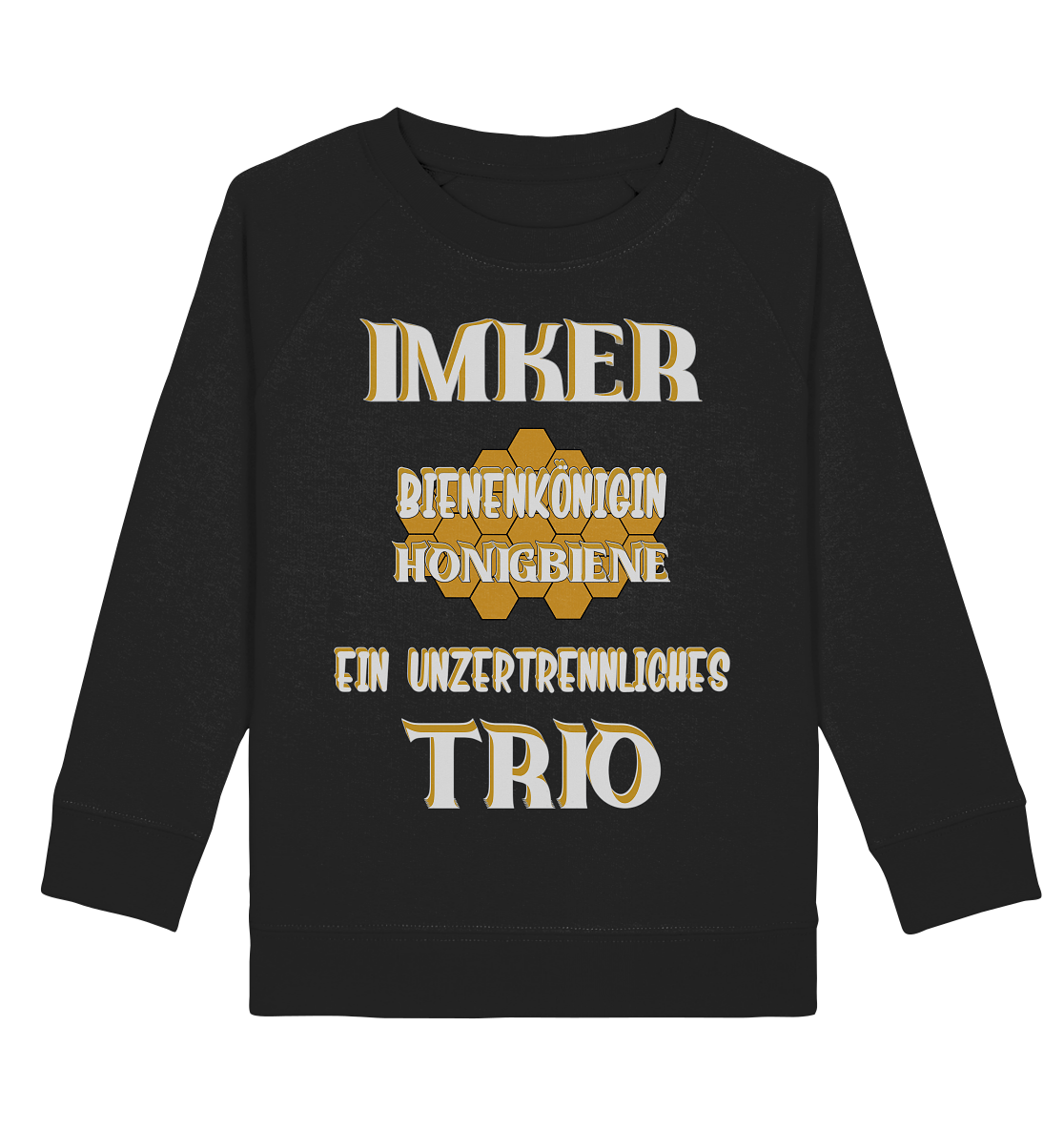 Imker- Bienenkönigin und Honigbiene, einTeam, Pfleger und Schützer von Bienen - Kids Organic Sweatshirt