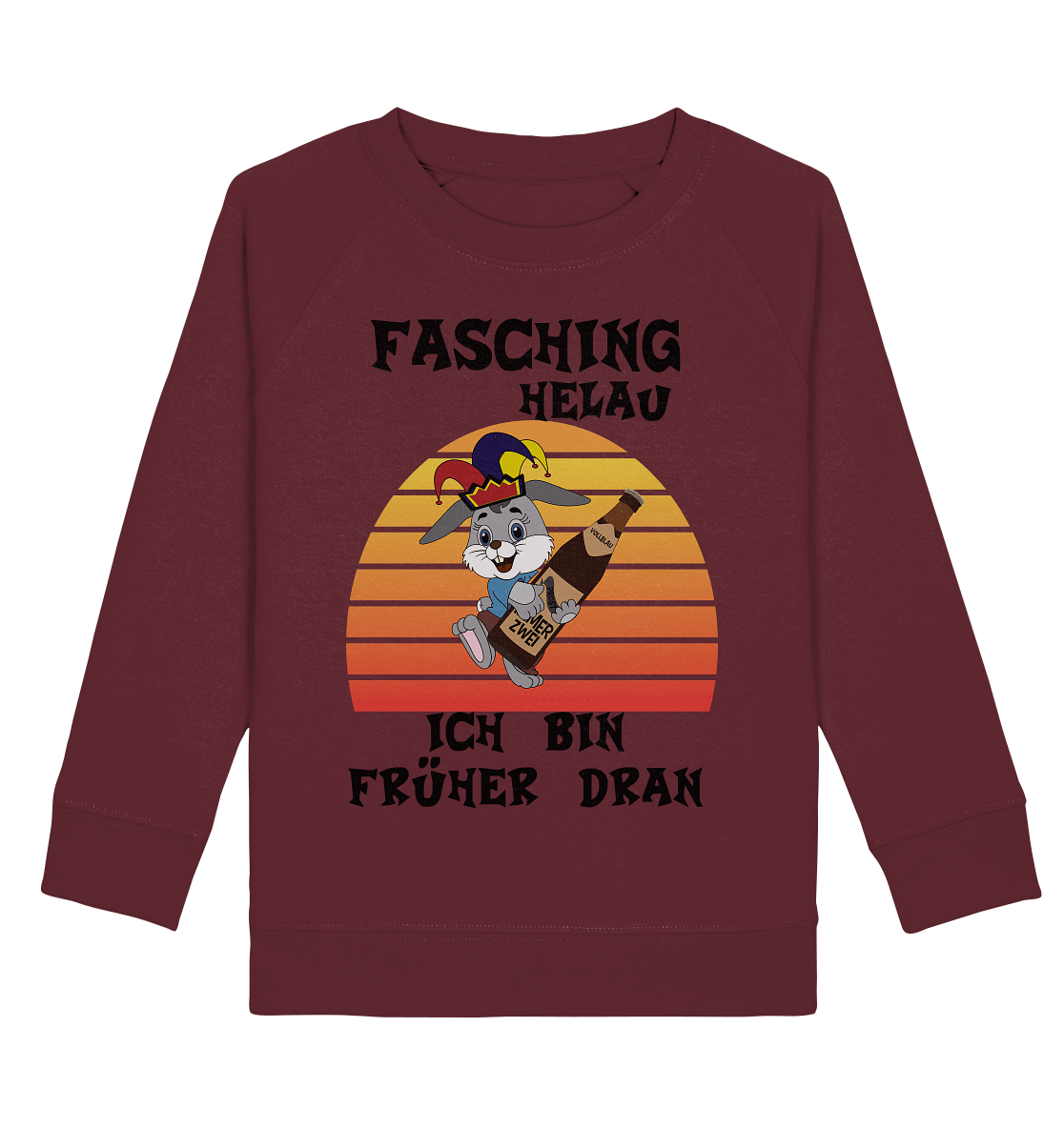 Fasching Helau, Osterhase feiert Karneval, Helau - Kids Organic Sweatshirt