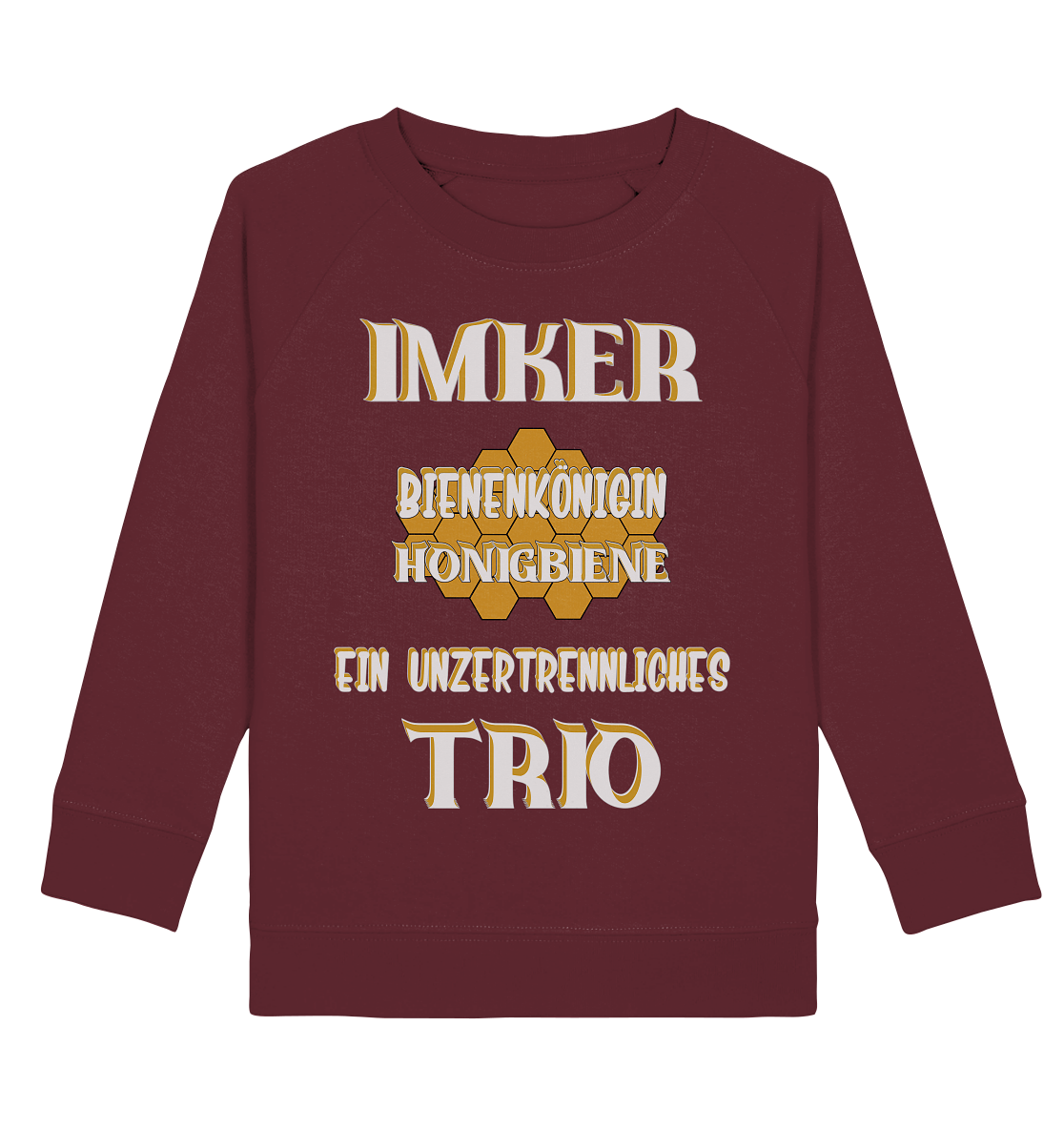 Imker- Bienenkönigin und Honigbiene, einTeam, Pfleger und Schützer von Bienen - Kids Organic Sweatshirt