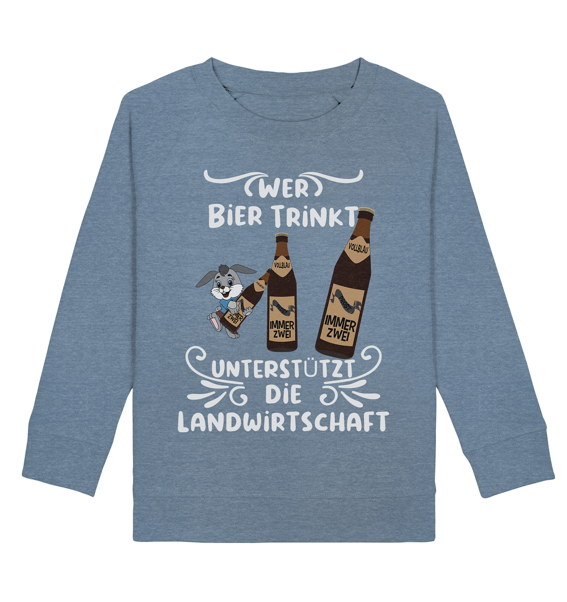 Wer Bier trinkt unterstützt die Landwirtschaft, Party- Shirt - Kids Organic Sweatshirt