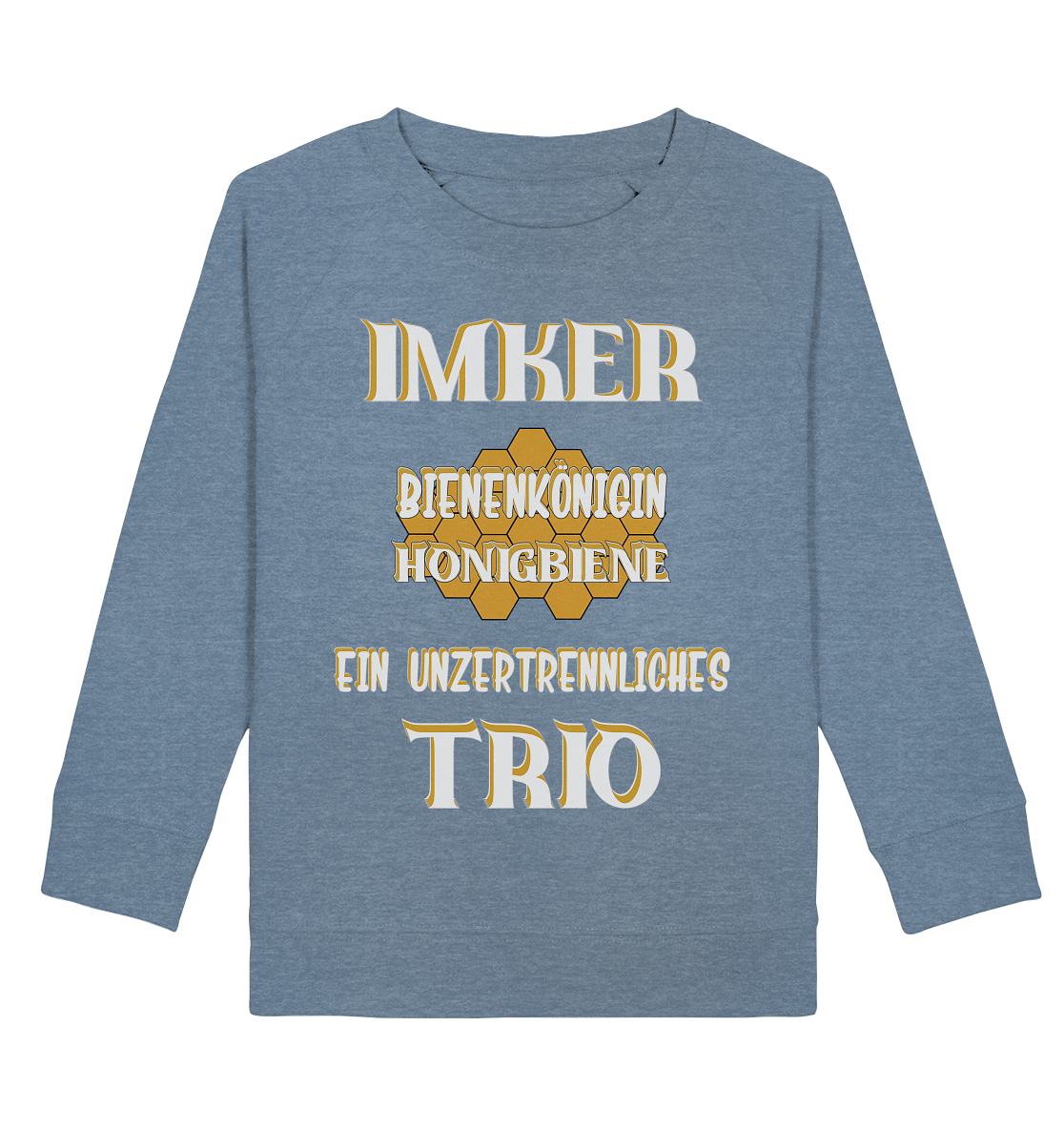 Imker- Bienenkönigin und Honigbiene, einTeam, Pfleger und Schützer von Bienen - Kids Organic Sweatshirt