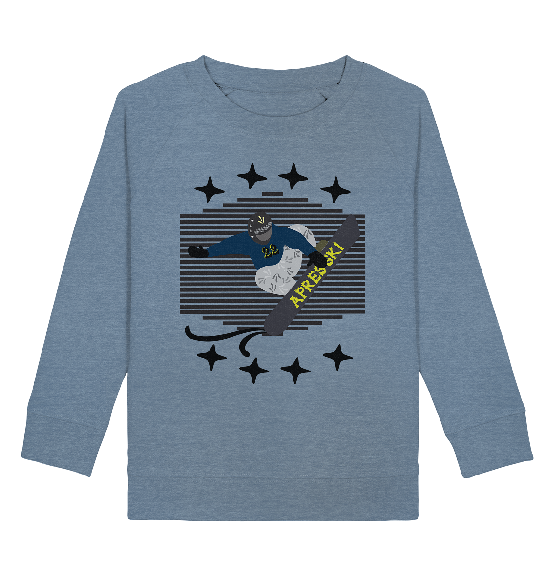 Snowboarding, Apres- Ski, Snowboard, - Kids Organic Sweatshirt