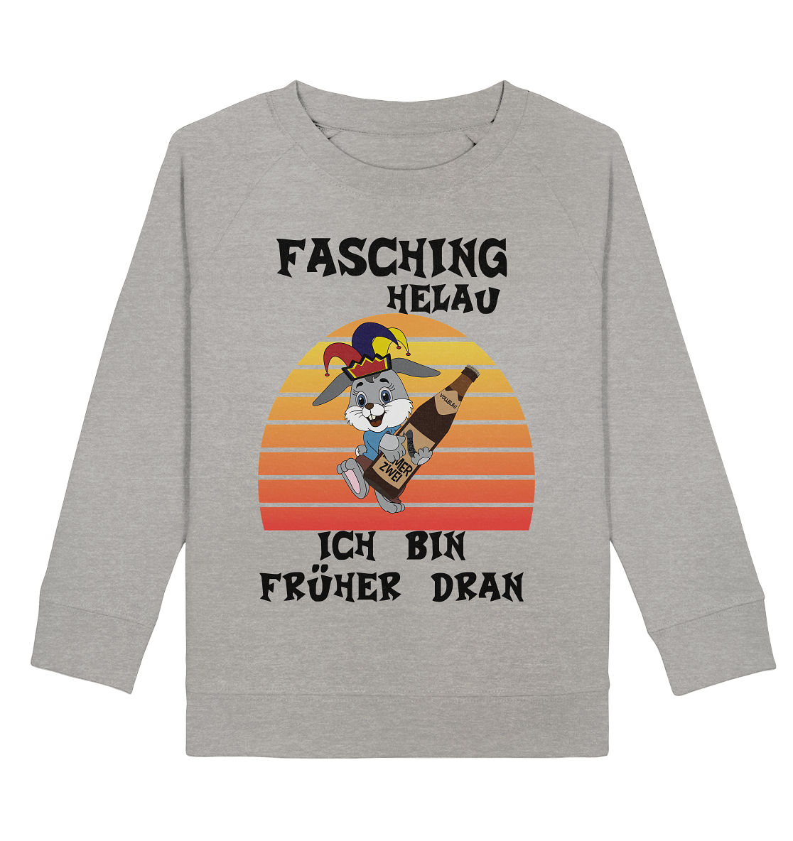 Fasching Helau, Osterhase feiert Karneval, Helau - Kids Organic Sweatshirt