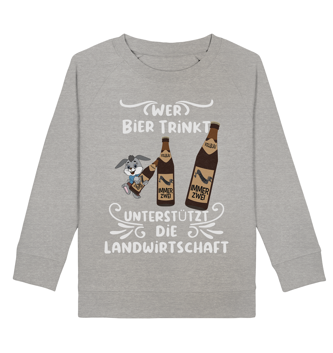 Wer Bier trinkt unterstützt die Landwirtschaft, Party- Shirt - Kids Organic Sweatshirt