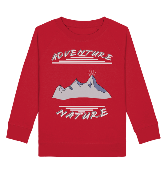 Adventure Nature, Abenteuer Natur, Camping, Geocaching - Kids Organic Sweatshirt