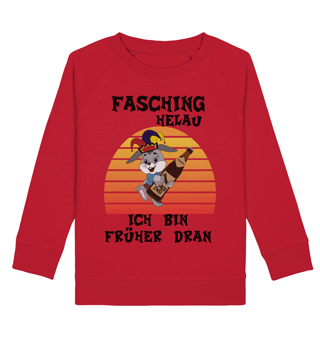 Fasching Helau, Osterhase feiert Karneval, Helau - Kids Organic Sweatshirt