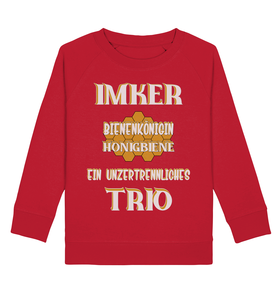 Imker- Bienenkönigin und Honigbiene, einTeam, Pfleger und Schützer von Bienen - Kids Organic Sweatshirt